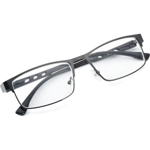 GLAUSA Simple myopia eyeglasses students fashion metal myopia eyeglasses eye protection blue film glasses for men and women