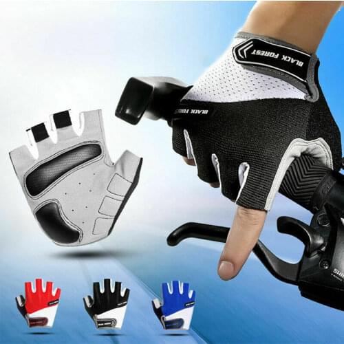 Mountain Bicycle Cycling Anti-slip Padded Half Finger Gloves MTB BMX Bike Riding