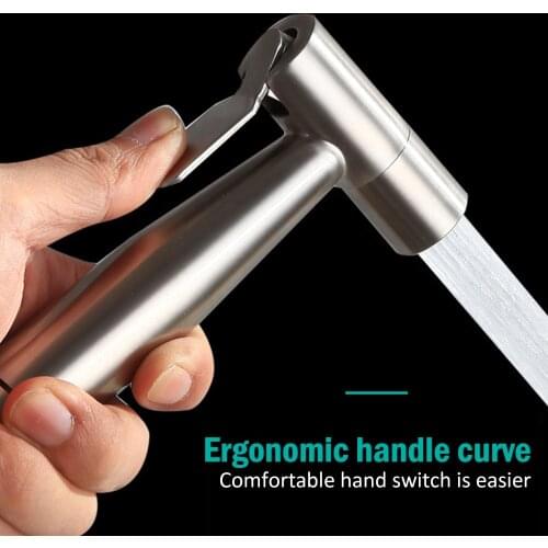 Stainless Steel Toilet Hand Held Bidet Faucet Sprayer Bidet Set Sprayer Gun Toilet Spray Bathroom Self Cleaning Shower Head