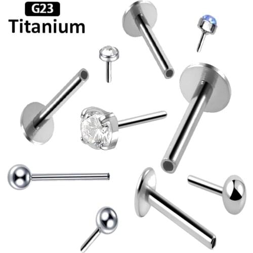 G23 Titanium 16G Lip push pin and ear pin dual-purpose pin series body fashion piercing jewelry