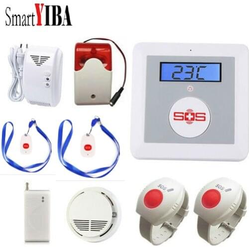 SmartYIBA APP Remote Control Senior Telecare Wireless GSM SMS Home Security Alarm System Emergency SOS Call For Elderly Care