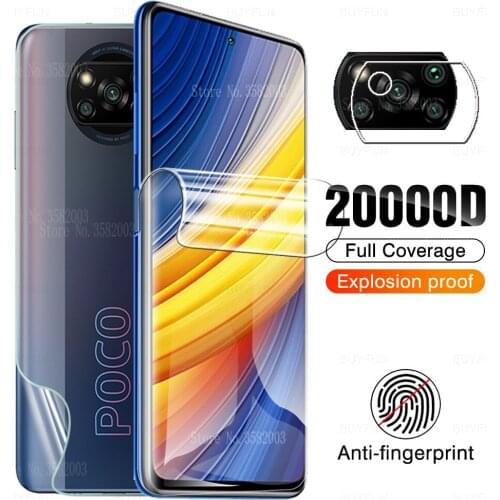 Front back hydrogel film FOR POCO X3 Pro Global Version Smartphone Camera screen protectors glass Pocox3Pro X 3 Pro NFC films
