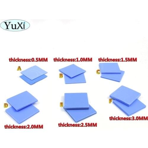 YuXi 1pcs 0.5/1/1.5/2/2.5/3mm*30 mm*30 mm Thermal Pad GPU CPU Heatsink Cooling Conductive Silicone Pad For Mobile phone repair