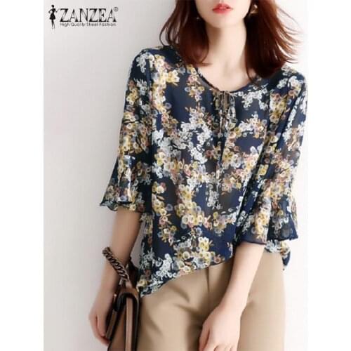 Женские шифоновые рубашки ZANZEA China At AliExpress