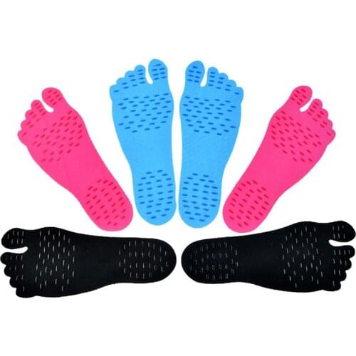 1 Pair Adhesive Foot Pads Feet Sticker Stick On Soles Flexible Anti-slip Beach Feet Protection