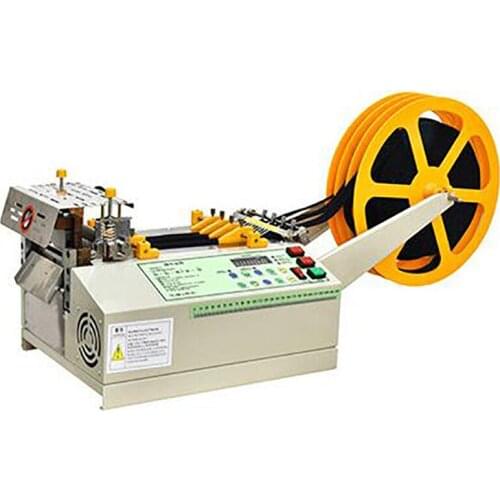 140C Computer Automatic Cold Cloth Belt Cutting Machine, Magic Adhesive Tape Zipper Webbing Machine Elastic Belt Cutting