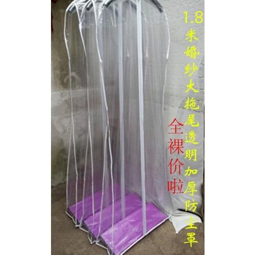 20pcs/lot Transparent Wedding Dress Dust Cover Omniseal Extra Large Waterproof PVC 180*58*10 cm Solid Wedding Garment Bag