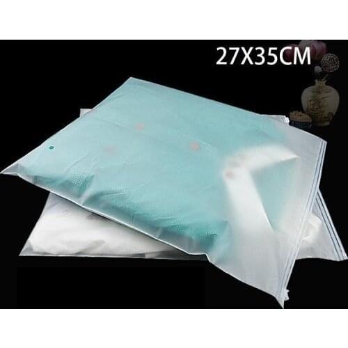 25pcs/lot-27*35cm Three styles ( Frosted/Clear ) PE plastic zipper bag Clothing storage bag Garment bag