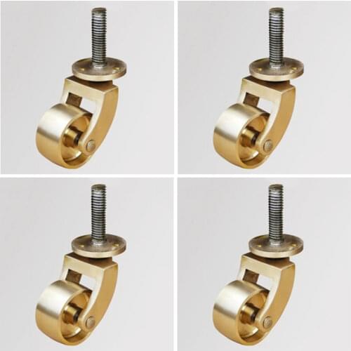 Brand New 4PCS Heavy Brass Universal Furniture Casters Table Chair Sofa Bar Smoothly Mute Wheels Rollers Runners