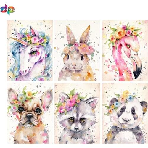 5D DIY Diamond Painting Set Lion&Panda Dog&Cat Cross Stitch Full Diamond Embroidery Animal Mosaic Picture Rhinestones Decor Gift