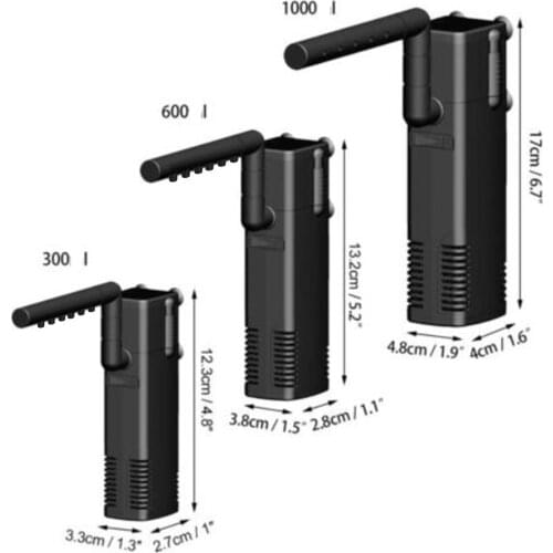 Aquarium Water Pump Spray Air Tube Fish Tank Filtration EU Plug Small Fish Tank Filter