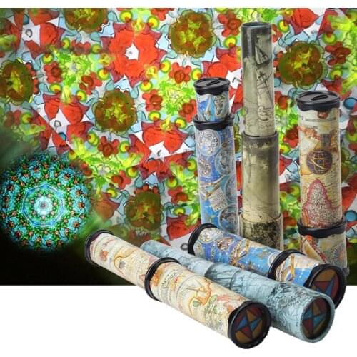 Large Rotating Kaleidoscopes Extended Rotation Adjustable Magic Mirror Interior World Baby Toys Children Autism Gift for Kids