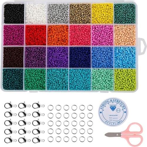 1 Box 2/3/4mm Charm Czech Glass Seed Spacer Beads DIY Bracelet Earring Necklace Supplies Jewelry Making Accessories Set