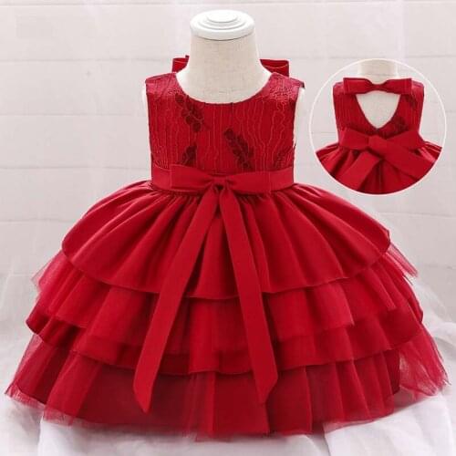 Newborn Baptism Photo Dress For Baby Girls Princess Tutu 1st Year Birthday Party Dress Toddler Girl Flower Christening Clothes
