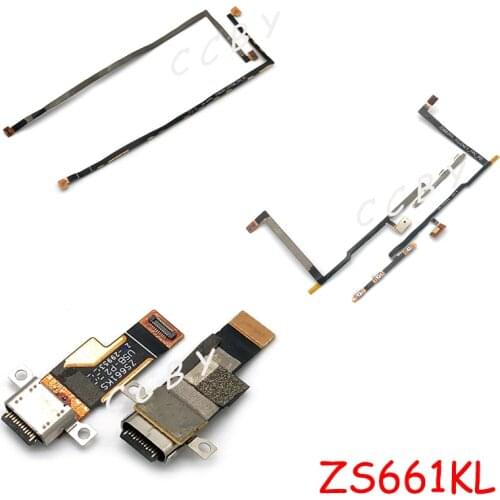 For ASUS Rog Phone 3 III ZS661KL USB Charge Dock Port Connector Board Power Volume Fingerprint Sensor Connector Flex Cable