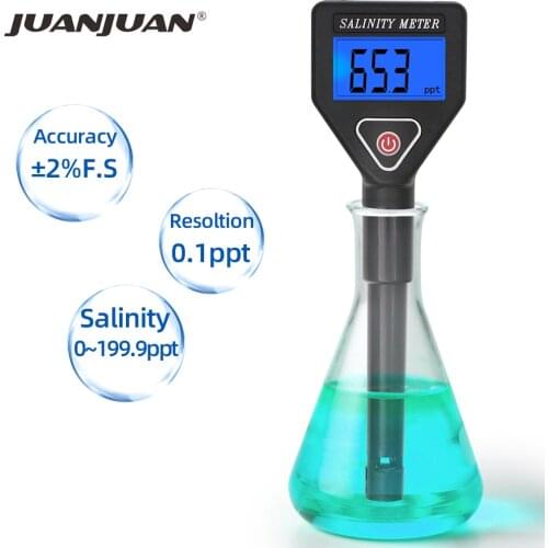 Salinity-98303 Salinity Meter Digital Handheld Seawater Measuring Food Beverages Drink Salt Concentration Meter 40% off