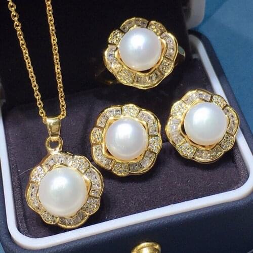 Pendant Earrings Ring Set Mountings Findings Settings Jewelry Set Parts Fittings Charm Accessories for Lady Girls Female