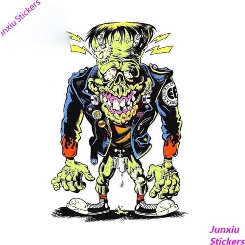 Creative Rat Fink Frankenstein Motorcycle Car Stickers Personality Bumper Camper Truck Waterproof Vehicle Decal Decor PVC13x9cm