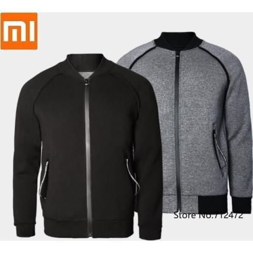 Xiaomi Men baseball jacket Light and comfortable long-staple cotton male collar pilot jacket Casual Running fitness sweatshirt