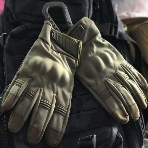 TAK YIYING Outdoor Waterproof Glove Windproof Winter Warmer Fleece Tactical Military Hard Knuckle Full Finger Gloves Men
