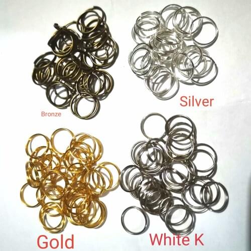 Wholesale 50-200pcs/Lot 5 6 8 10 12 14 16mm Open Jump Rings Double Ring Double Loops Split Rings Connectors For Jewelry Making