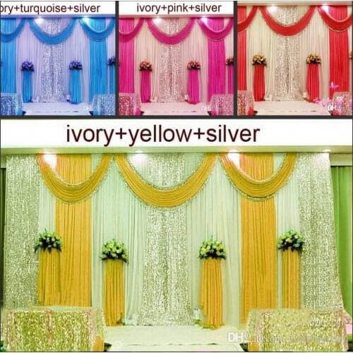 Wholesale High Quality Wedding Backdrop Curtain Sequined being Wedding Decorations 6 m * 3 m Cloth Background Scene Wedding Deco
