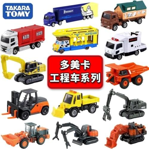 Geniune Tomica Metal Diecast Vehicles Toy Cars Engineering Types Excavator/Folklift/Loder/Dump Trucks By Takara Tomy
