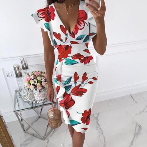 Dress Women Solid Elegant Party Dresses Oversized Retro Fashion Autumn Female Clothes Sexy Casual V-neck Summer Dress vestidos