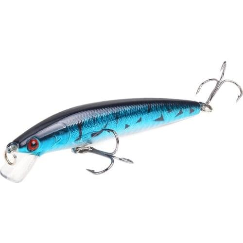1 pcs Floating Minnow Sea Fishing Lures 7g/10cm Artificial Rigid Bait Wobblers Perch Sound Hard Bait Jerkbait Crankbait for Pike