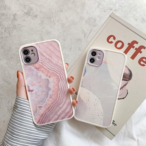 Square Marble Shockproof Bumper Phone Case For iPhone 12 Pro 11 Pro Max XR XS Max 8 7 Plus X SE Soft TPU Silicone Cover Coque