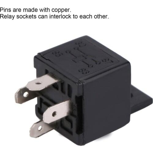 New Auto Relay Universal 4 Pin 12V 30A Build-in Fuse Socket Car Relay for Electric fuel pumps/Electric water Pumps/Headlight etc