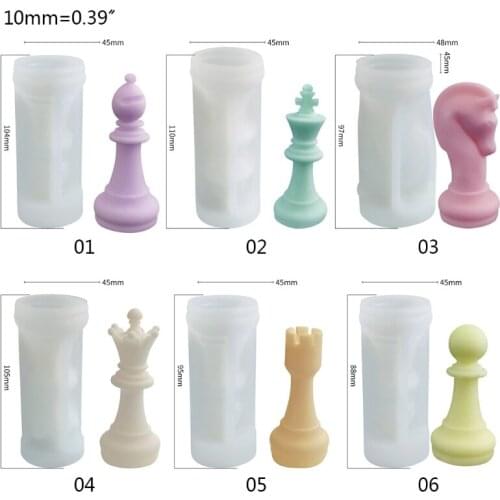 DIY International Chess Crafts Diamond Silicone Mould, 3D Handmade Candle Fragrance Cake Epoxy Silicone Mold