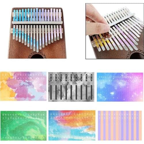 Sticker Percussion Parts Accessories For Learner Musical Thumb piano Kit thumb 17-tone stickers sound Kalimba Instrument pi G2F6