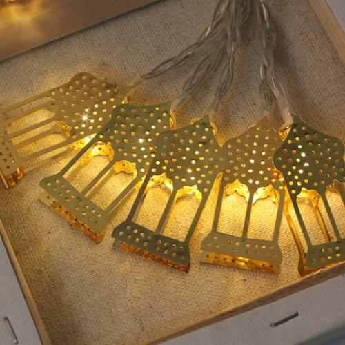 10led Moon Star Castle Led Light String Eid Mubarak Ramadan Decoration For Home Hajj 2021 Ramadan Home Festival Party Decor