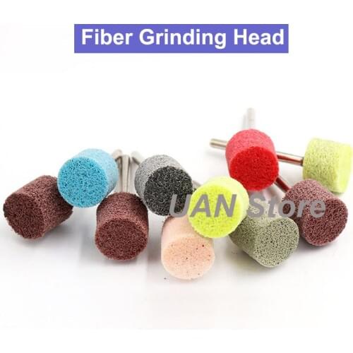 URANN 10pc 3mm Shank Fiber Nylon Polishing Grinding Head Mounted Point Grinding Head for Mould Finish Polish Grinder Rotary Tool