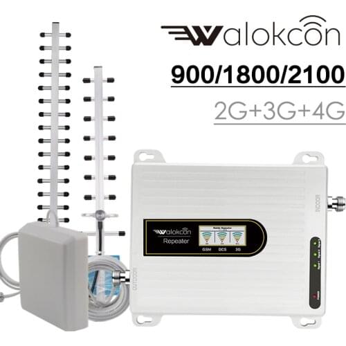 7 km Tower 2g 3g 4g Cellular Signal Booster gsm 900 1800 2100 GSM WCDMA UMTS LTE Cellular Repeater 900/1800/2100mhz Amplifier