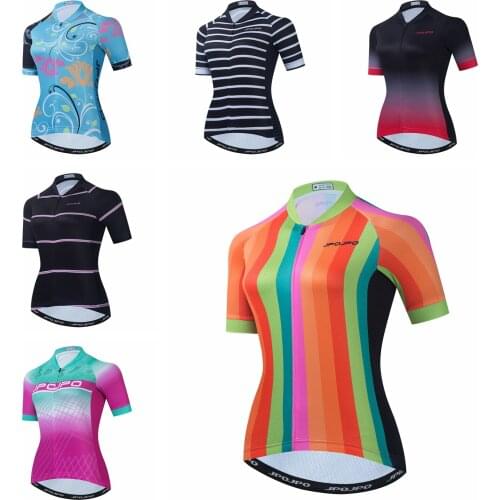 Weimostar Cycling Jersey Women Summer Short Sleeve Bike Shirts Top Colorful Riding Bicycle Clothing Ropa Ciclismo Cycling Wear