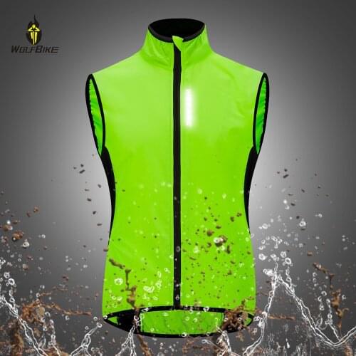 WOLFBIKE Thin Windproof Cycling Vest Breathable Reflective Waistcoat MTB Bike Wind Coat Windbreaker Bicycle Sleeveless Jersey
