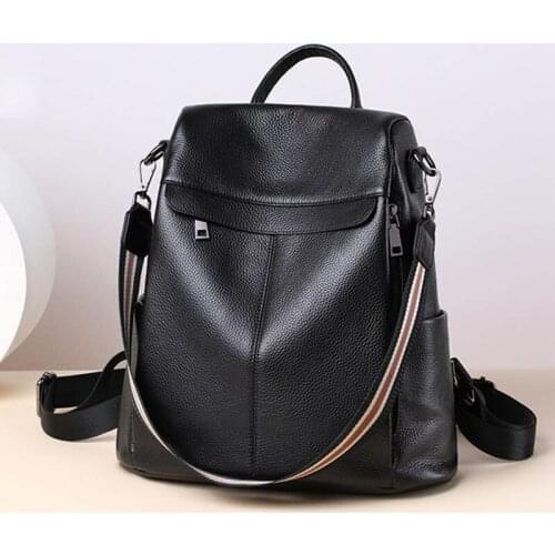 Backpack women 2020 new fashion leather ins wind backpack women large capacity handbag fashion all-match bag tide leather backpa