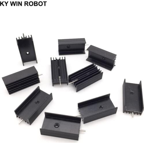 10 pcs Free Shipping Aluminium TO-220 Heatsink TO 220 Heat Sink Transistor Radiator TO220 Cooler Cooling 30*15*10MM With Pin