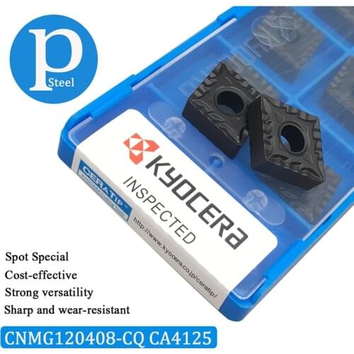 10PCS CNMG120408 CQ CA4125 External Turning Tools Kyocera High quality CNMG 120408 Carbide insert Lathe cutter Tool For Steel
