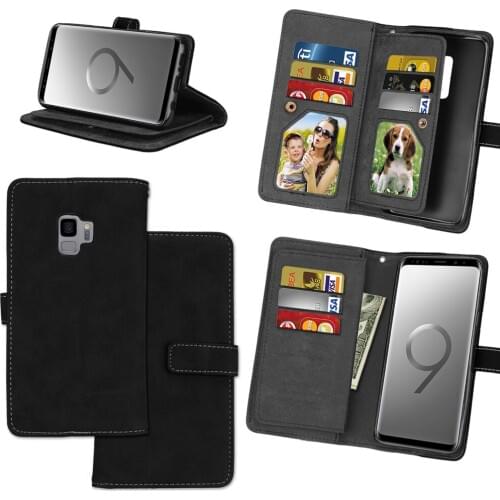 20pcs/lot Vintage Matte 9 card cell phone case cover for samsung galaxy S7 S7 edge S8 S8 plus S9 S9 plus cases cover