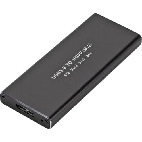 Aluminum SSD Enclosure USB3.0 to M.2NGFF Solid State Drive Hard Disk Adapter HDD Box Support 2230/2242/2260/2280