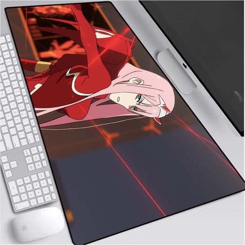 Anime Dear Franxx Mouse Pad XXL Darling In The Franxx Gaming Mousepad Laptop Waterproof Keyboard Desk Mat Pink Mousepad gift