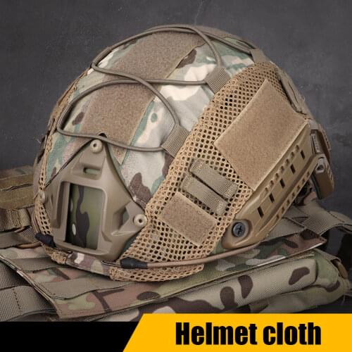Tactical Helmet Cover Tactical Fast Helmet Mesh Cover Cs Wargame Helmet Gear Cover Hunting Shooting FAST Helmets Cover