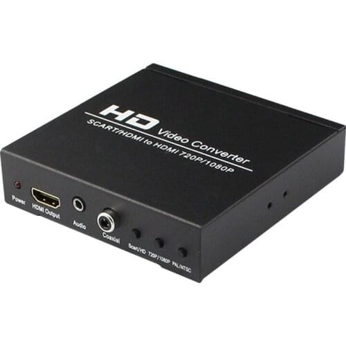 1080P Digital Converter High Definition Video Converter SCART to HDMI-Compatible for HDTV HD
