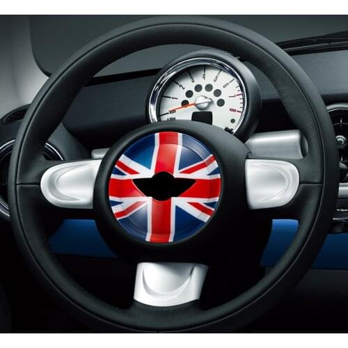 Car Steering Wheel Center Panel Decoration Sticker For MINI COOPER R50 R52 R53 R55 R56 R60 R61 Accessories Styling Modification
