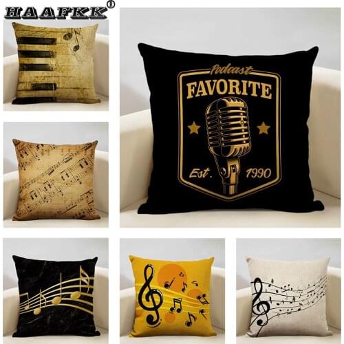 Musical Instruments Notes cushion cover cushions home decor Custom pillow cover outdoor cushions Dropshipping throw pillows