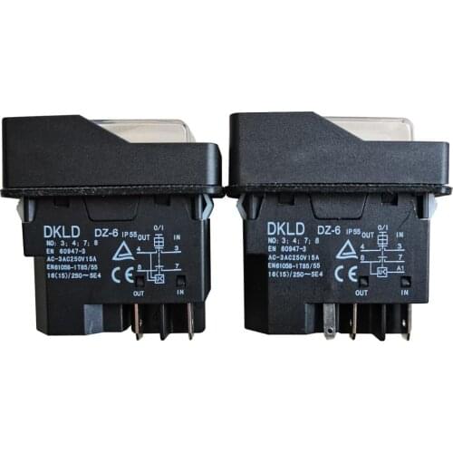 DKLD DZ-6 Electromagnetic Switch On-Off Pushbutton Switches with Undervoltage and Power Failure Protection Functions AC 250V 16A