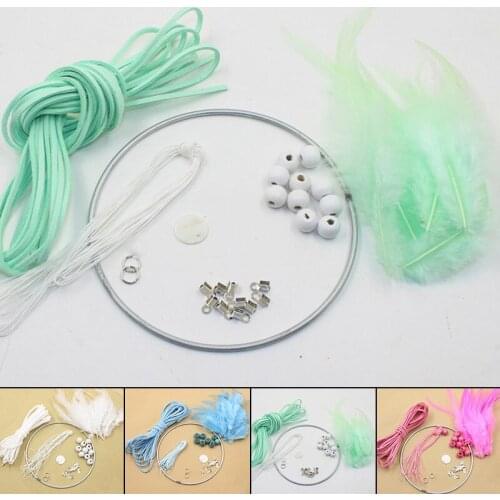 Hot !Fashion DIY Crochet Feather Kit Hanging Decoration Wall Ornament Hanging Manual DIY Home Decoration Creative Art